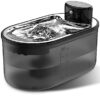 TOMXCUTE 3 l Fontaine à Eau pour Chat sans Fil, Detecteur de Mouvement, Fontaine pour Chat à Piles, Unité de contrôle Amovible intégrée Batterie 4000mAh – Noir