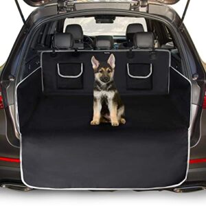 Toozey Protection Coffre Voiture Chien Universelle, 2 Grandes Poches, Imperméable & Antidérapant, 185 x 105 cm Couverture de Coffre pour Plupart Voitures, E-Book Bonus, Noir