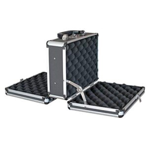 HMF 14411-02 Valise pour Deux Pistolets en Aluminium | Double Face | 31 x 26 x 15 cm | Noir