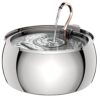 TOMXCUTE 4,0l Fontaine pour Chat en Acier Inoxydable, Fontaine a Eau Chats Et Petits Chiens, Design Col De Cygne, Passe Au Lave-Vaisselle, avec 1 Éponge Et 3 Filtres à Charbon