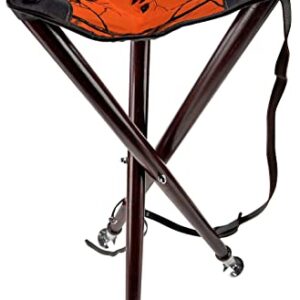 Januel Arcy Pics métal Siège trépied Adulte Unisexe, Camouflage sous-Bois Orange, Unique