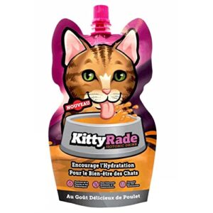Boisson pour Chat | hydratante Isotonique Prébiotique Appétente | ACTI VET Plus Sante | Encourage Les Chats à Boire, Temps Chaud, Transition Alimentaire - KittyRade (Gourdes 250ml en Pack)