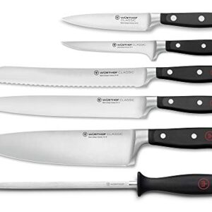 Wüsthof 1120160602 Classic Lot de 6 couteaux forgés avec précision en acier inoxydable à haute teneur en carbone