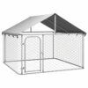 GuyAna Chenil extérieur avec Toit 200x200x150 cm,Cage pour Chien,Cage pour Chat,Chenil pour Chien