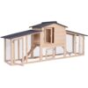 ProBache – Poulailler VIP avec clapier Double XXL en Bois