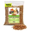 vers de Farine séchés – 500 GR – Nourriture pour Poissons, Oiseaux, Tortues, Hérissons, Rongeurs et Reptiles