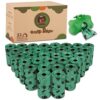 YUEHAO Sacs Ramasse-Crottes,640 Sac Chien Déjection,32 Rouleaux,Sacs pour Déjections Canines avec 1 Distributeur, Grands Etanches Sacs à Caca pour Animaux De Compagnie, Vert Sacs Ramasse Crottes.