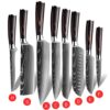 KEPEAK Couteau de Cuisine, Couteaux de Cuisine Tranchants en Acier Inoxydable Multi-Tailles avec Poignée Confortable, Couteau de Chef Anti-Rouille pour Cuisine/Restaurant (8pcs)