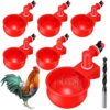 Gobelets à Eau de Poulet, Breuvoir de Poulet, Abreuvoir Poules Automatique, Abreuvoirs Automatiques Kit Abreuvoir Poules Abreuvoir Poule, 6 Pièce DIY Abreuvoir Poules Volaille Automatique Abreuvoir