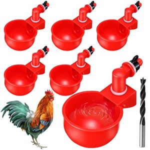 Gobelets à Eau de Poulet, Breuvoir de Poulet, Abreuvoir Poules Automatique, Abreuvoirs Automatiques Kit Abreuvoir Poules Abreuvoir Poule, 6 Pièce DIY Abreuvoir Poules Volaille Automatique Abreuvoir