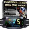 PAWPRO Collier Anti Aboiement Chien | Conforme Nouvelle Loi 2024 Bien-Être Animal | Intelligence Artificielle, Détection d’Aboiement, Écran Couleur | 3 Modes BIP, Vibration, BIP+Vibration | Marque FR