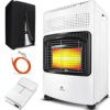 KESSER® Chauffage à gaz en céramique 4200 W avec régulateur de pression de gaz, tuyau de chauffage à gaz, chauffage au gaz, chauffage au gaz, brûleur en céramique infrarouge, bouteilles de gaz butane
