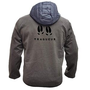 AtooDog Veste Doudoune de Chasse, Pattes de Sanglier Noires & Traqueur ($SUVEMCK1019, S)