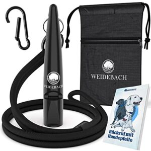 Weidebach® sifflet Noir pour Chien, sifflet pour rappeler Son Chien, sifflet pour entrainer Son Chien, sifflet Noir a Ultrason pour Chien, sifflet d'entrainement pour Chien, sifflet Chien, sifflet