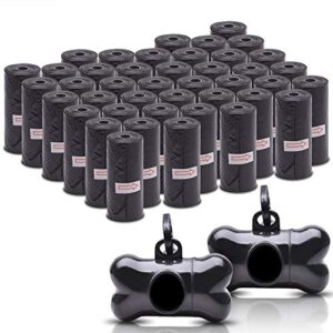 WOLFWILL Sac à Déjection Canine, Sacs Ramasse-crottes pour chiens , Avec Distributeur et Clip pour Laisse,42 Rouleaux, 630pcs