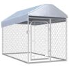 Festnight Chenil d’extérieur avec Toit pour Chiens Niche Polyvalente Grand Chenil 200 x 100 x 125 cm