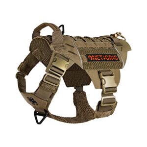 OneTigris X Commander Harnais Tactique pour Chien avec 1 poignée Confortable et 2 Anneaux en D en métal, découpe Laser de Haute précision, Durable, en Nylon, avec éléments réfléchissants