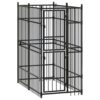 Chenil d’Extérieur pour Chiens Acier 1,84 m² Enclos Cage pour Chiot