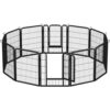 Yaheetech Parc pour Chien 12 Panneaux Cage pour Chien Enclos Chien Chiot Lapin Rongeur en métal 80 cm de Hauteur