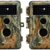 BLAZEVIDEO 2pcs Caméra de Chasse Caméras de la Faune, 24MP Photo 1296P Full HD Video, IP66 Étanche, Activé par Le Mouvement avec Vision Nocturne Infrarouge, Écran 2,4″