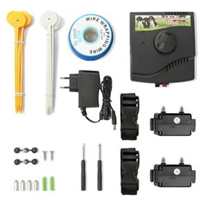 Cloture Electrique pour Chien Collier Anti Fugue avec 2 colliers