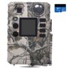 BolyGuard Caméra Chasse Piege Photographique 18MP 720P Camera Vision Nocturne Apareille Photo LCD 1,4″ étanche IP66 pour l’extérieur et la Sécurité De La Maison(SD Incluse 32 Go)