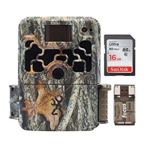 Browning Trail Cameras Dark Ops Extreme Caméra de jeu 16 MP avec carte SD 16 Go et lecteur de mise au point USB