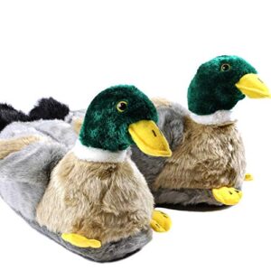 Sleeper'z - Canard - Chaussons Animaux Peluche - Homme - Cadeau Original - Pointure 45/46 (2X)