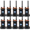 Retevis RB627B Talkie Walkie Rechargeable, PMR446 Talkie-Walkie 16 Canaux, VOX, LED Lampe de Poche, CTCSS/DCS, LCD Affichage, Alarme d’urgence, Talkies Walkies pour Restaurant (10 Pcs, Noir)