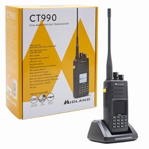Radio PMR VHF/ UHF portable Midland CT990 double bande, 144-146 et 430-440 MHz, code C1339