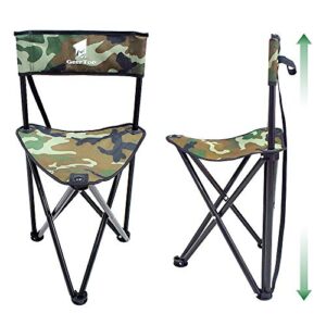 GEERTOP Chaise de Camping Pliante avec trépied - Dossier - Camping - Pêche - Randonnée - Chasse - Extérieur