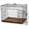 PawHut Cage Caisse de Transport Pliante pour Chien poignée, Plateau Amovible, Coussin fourni 92 x 57 x 62,5 cm Noir