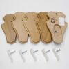 EUROHUNT REH Lot de 5 panneaux de trophée en chêne clair AF 21 cm x 13 cm avec 5 pinces à cornes en plastique