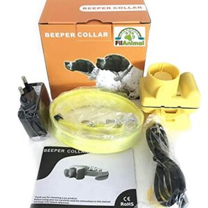FilAnimal Minibeep Rechargeable Jaune Collier d'entraînement Beeper pour Becada Sorda acoustique, sonic-40. Équipement professionnel chasse. Réglable sans manche. No1
