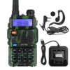 Talkie-Walkie Professionnel UV-5R Bi-Bande VHF/UHF,128 Vert Camouflage