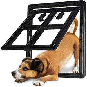 WPCASE ChatièRe À Puces Trappe pour Chien Sureflap ChatièRe Sureflap ChatièRe Puces ÉLectronique Chattiere Porte Chat Trappe pour Chien Grande Taille ChatièRe avec Puce Chatiere Black,l