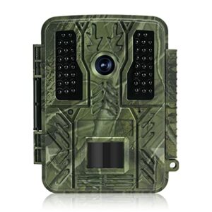 COOLIFE Caméra de Chasse 4K 32 MP avec Vitesse de Déclenchement de 0.1 s Camera de Chasse Nocturne de Jeu de Détection de 120 °Piège Photographique Étanche IP67