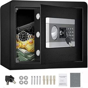 TOPQSC Safe Security Box Documents Coffre-Fort, Coffre-Fort, Mot de Passe Electronique Ignifuge et Etanche, Coffre-Fort pour Bureau ¨¤ Domicile Mural en Acier, Coffre-Fort pour Bijoux en Argent