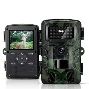 HAZA Camera de Chasse Nocturne, 36MP HD Infrarouge Vision Nocturne Animaux Piege Photographique LCD 2,0" Camera Suiveuse Exterieur Étanche No Glow Invisible Caméra Surveillance 1080p