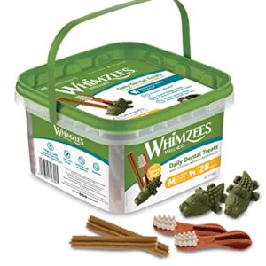 WHIMZEES, Friandises Naturelles pour l'Hygiène Bucco-Dentaire à Mâcher pour Chien de Taille Moyenne, Boîte de Variété, Taille M, Boîte de 28 Pièces, Chien Moyen (12 - 18 kg)