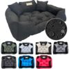 beeco STORE Lit pour Grands Chiens | Nom du Chien | Noir, L-100×75 | Coussin imperméable | Canapé adapté au Lavage | Chenil d’intérieur | Made in EU