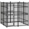 Chenil d’Extérieur pour Chiens Acier 3,69 m² Cage Niche Enclos Chiots