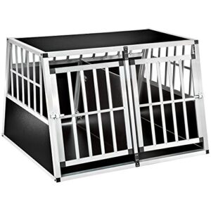 TecTake 800350 Cage Box Caisse en Forme de Trapèze Aluminium - diverses Modèles (104x90,5x71cm avec séparation | No. 402227)