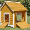 Pets Imperial® Hawksmoor Poulailler – Clapier en Bois – Plateau Coulissant Et Toit Ouvrant – 2 Espaces pour Les Nids