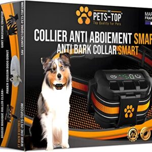 Collier Anti Aboiement Chien - Electrique, Vibrant, Sonore - IP67, Convient aux Gros et Petits Chiens - Conforme à la Nouvelle Loi 2023 - Ideal pour Le Dressage