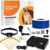 PippaPet – Clôture Anti-Fugue et Collier pour Chien – Barrière électrique extérieure avec Fil enterré – pour Jardin, Parc, enclos – Kit : boitier, câble 200 m, Collier, piquets