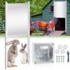 Joparri Porte de poulet automatique – Ouverture de porte avec capteur de lumière – En fonction du temps – Manuel – Poulailler pour poulet – Poulet – Lapin – Canards