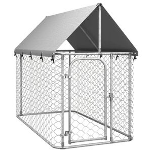 GuyAna Chenil extérieur avec Toit 200x100x150 cm,Cage pour Chien,Cage pour Chat,Chenil pour Chien