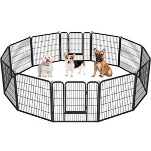 Yaheetech Parc pour Chien 12 Panneaux Cage pour Chien Enclos en métal pour Chiots Rongeur Lapin Chenil pour Chien 80cm de Hauteur