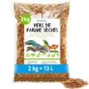 vers de Farine Séchés -2 kg = 13000ml-Nourriture pour Poissons, Oiseaux, Tortues, Hérissons, Rongeurs et Reptiles